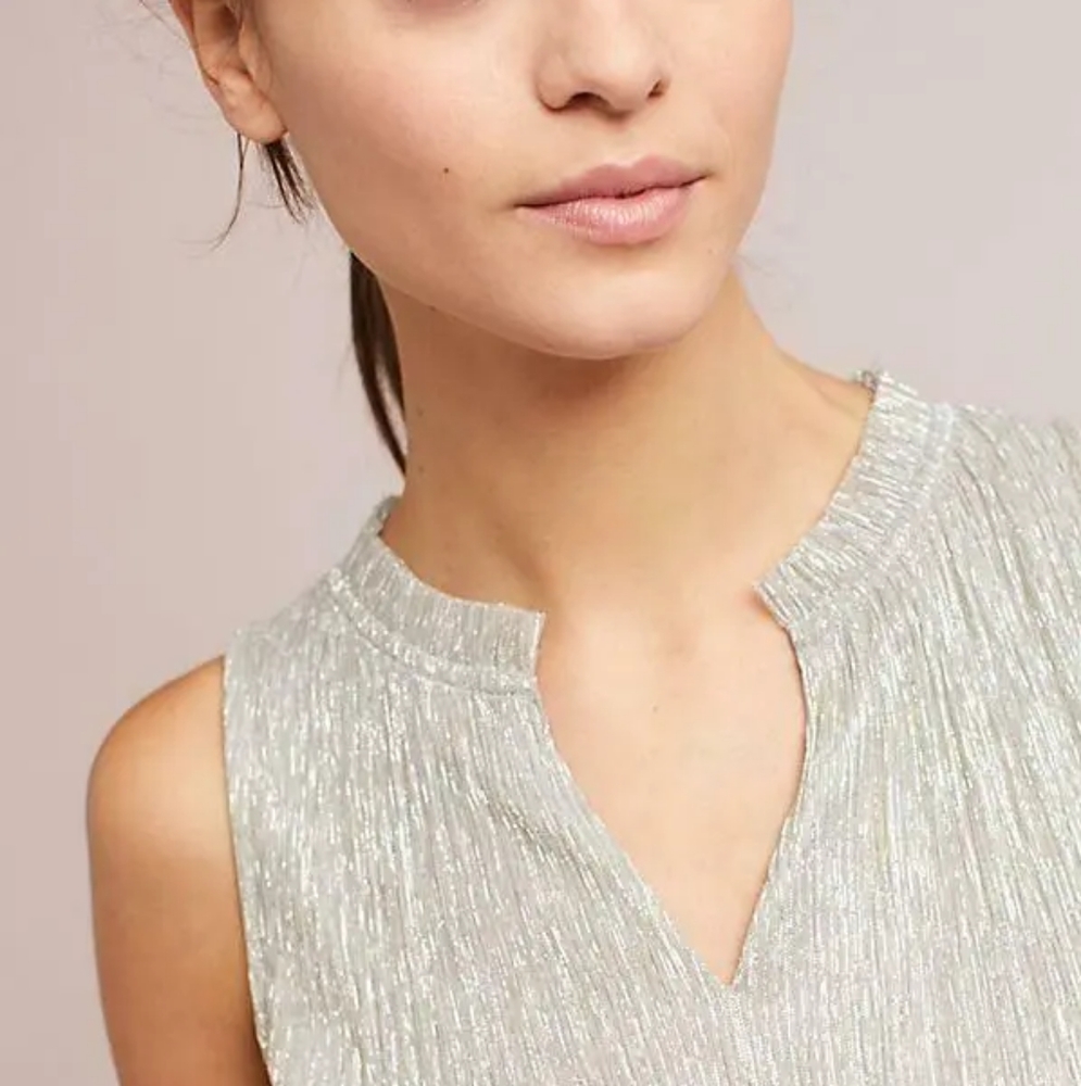 Anthropology shimmer smocked tank - Picture 14 of 16